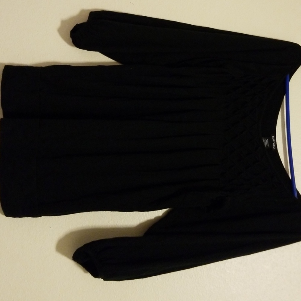 Black churchy flowy shirt